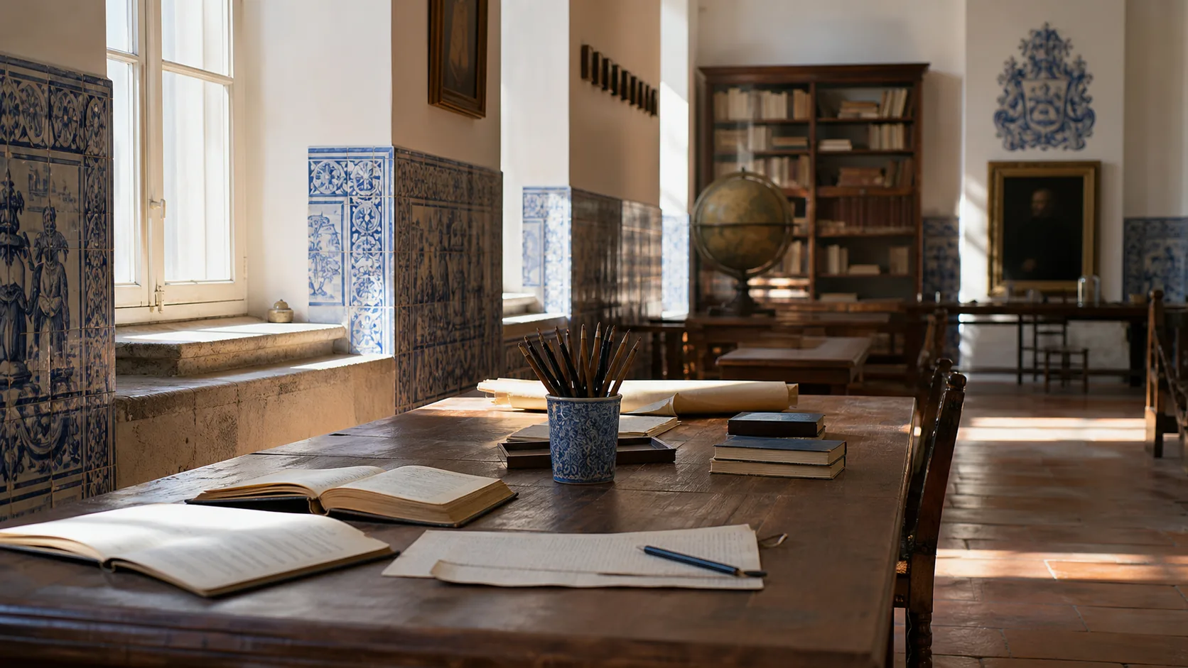 Imagem demonstrativa de livros e materiais ligados à aprendizagem da leitura.